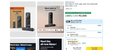 Fire TV Sticks from ₹2,999