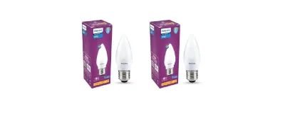 PHILIPS 4W LED Frosted Candle Bulb (Pack of 2) at ₹201