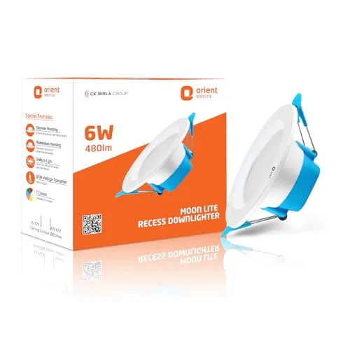 Orient Electric Moonlite 6W LED Ceiling Light, Cool White Li at ₹99