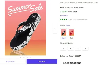 Women's Heels Slippers at ₹168