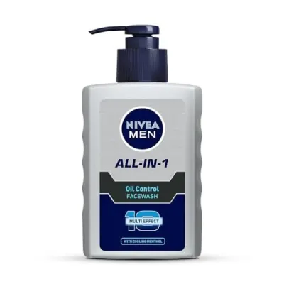 NIVEA MEN All in 1 Charcoal Face Wash | Natural Charcoal, Gluta, AHA & Vitamin C | Helps Reduce the Appearance of Tan | Removes Excess Oil a at ₹161
