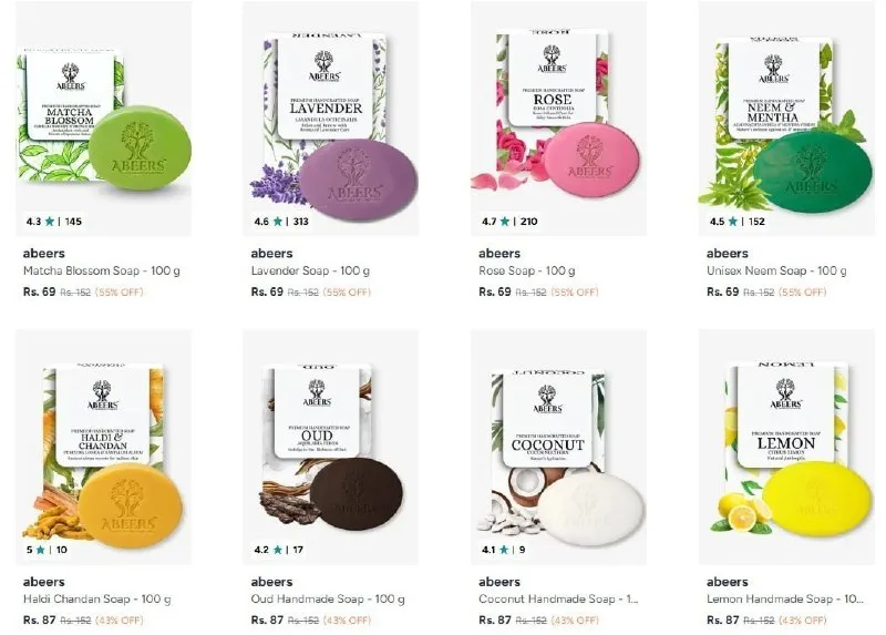 Abeers Soap from ₹67