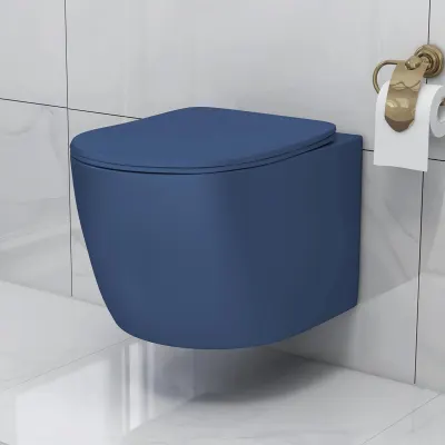 Wall-Hung Commode (Dark Blue) at ₹10,629