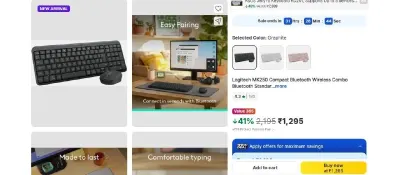 Logitech MK250 Compact Bluetooth Wireless Combo Bluetooth Standard Laptop Keyboard at ₹1,101