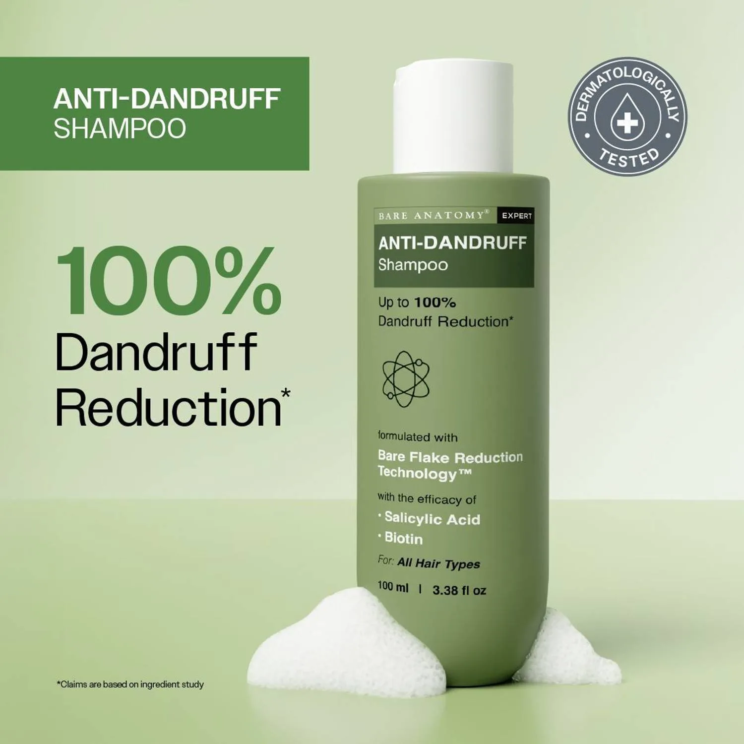 Steal Deal on Bare Anatomy Anti Dandruff Shampoo (100ml) at ₹179