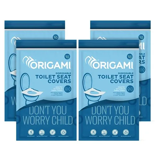 Origami Disposable Toilet Seat Cover | Pack of 4 | 10 Counts Each at ₹218