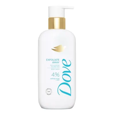 Dove Exfoliate Away Serum Body Wash with 4% Refining Serum + AHA | Gentle Exfoliation for Smooth, Refined Skin | Parabens-Free & Sulphate-Fr at ₹244