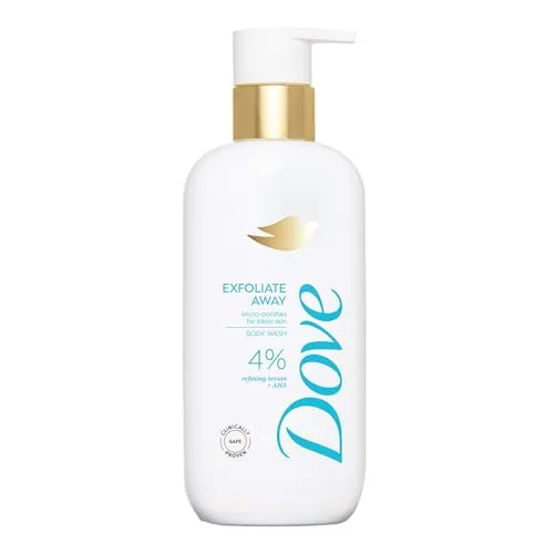 Dove Exfoliate Away Serum Body Wash with 4% Refining Serum + AHA | Gentle Exfoliation for Smooth, Refined Skin | Parabens-Free & Sulphate-Fr at ₹244