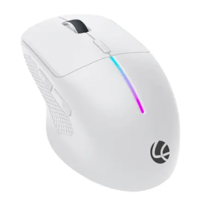 LAPCARE Swift Click Bluetooth Mouse with 2.4 GHz & BT 5.4 Dual Wireless, 6 Buttons, Rechargeable 500mAh Battery, RGB Lights, Connect 3 Devic at ₹589