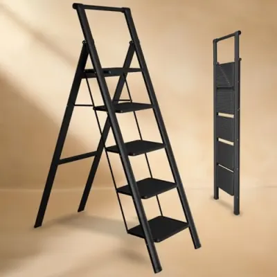 Lifelong 5 Steps Steel Ladder with Handle for Home, Foldable at ₹3,199