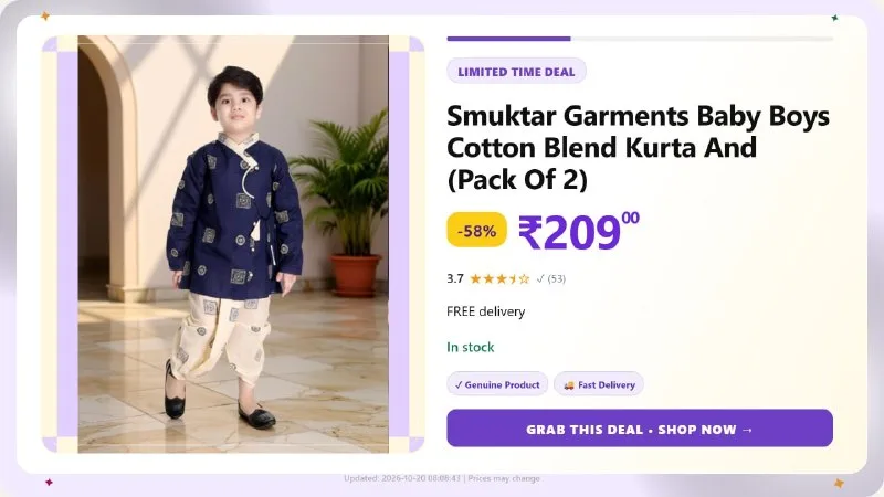 Kurta and Dhoti Pant Set at ₹209