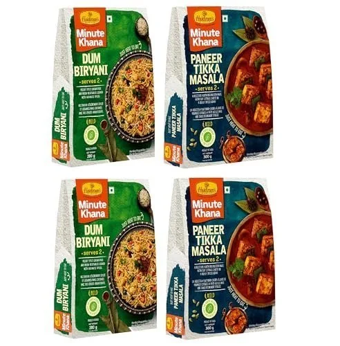Haldiram's Nagpur Ready To Eat Paneer Tikka Masala 300g (Pack of 2) With Dum Biryani 200g (Pack of 2) Combo at ₹150