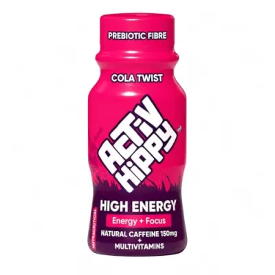 ActivHippy High Energy Drink Shots | With 150 mg Natural Caffeine | No Added Sugar | Cola Twist Flavour| Pack of 6 x 60 ml at ₹290
