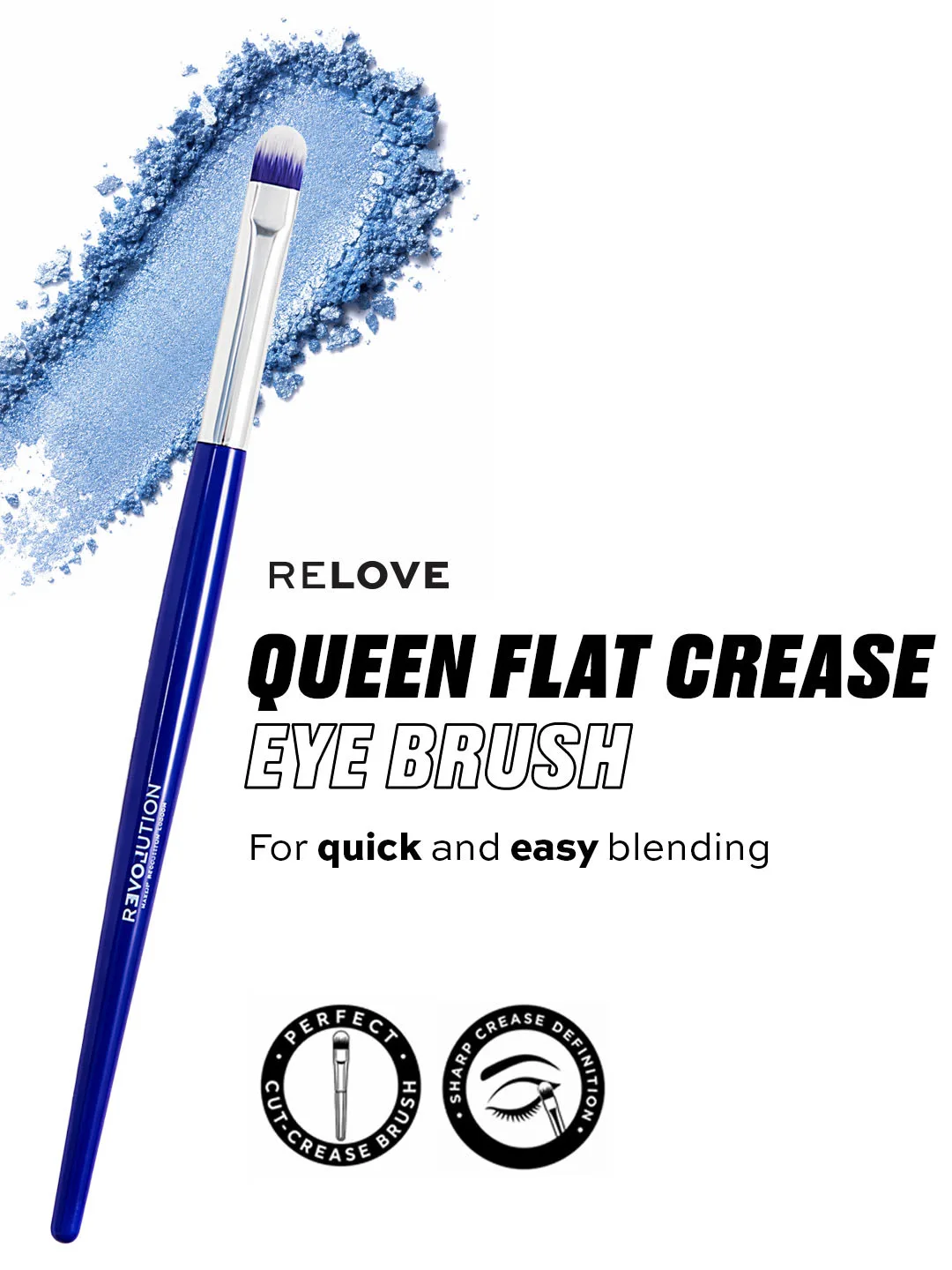 Makeup Revolution London Brush Queen Flat Crease Eye Brush at ₹72