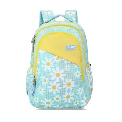 Skybags Bloom 30 Litres Yellow Blue School Bag For Girls, 3 Compartment at ₹795