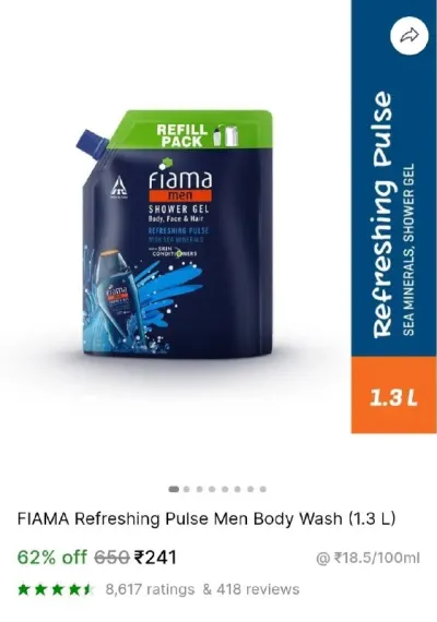 Refreshing Pulse Men Body Wash at ₹241