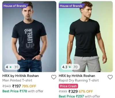 Upto 80% Off On HRX Clothing