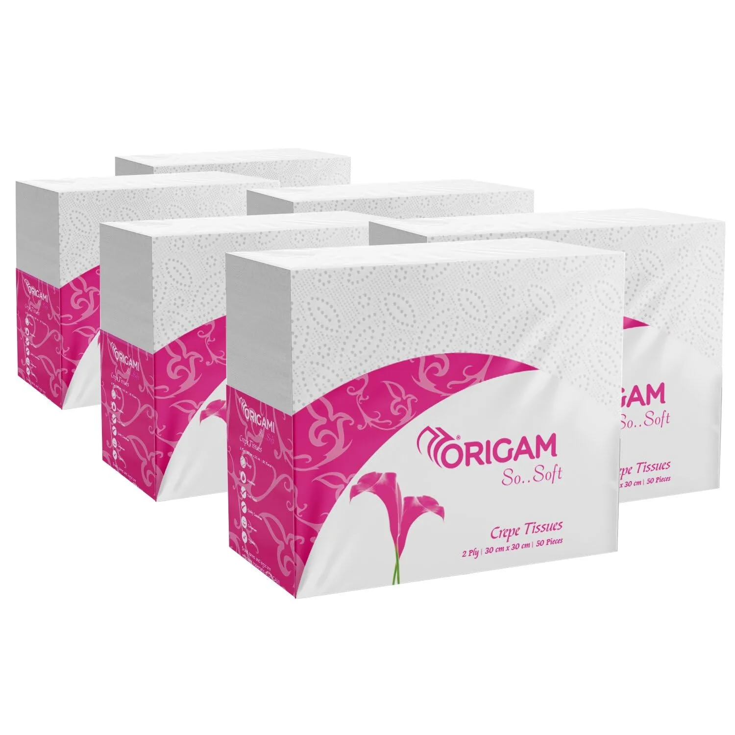 GRAB : Origami 2 Ply So Soft Paper Napkins (50 Pulls x 6 Pack) at ₹299