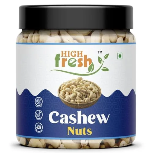 HighFresh Pure Cashews -1kg Whole Kaju | 100% Natural King Size Crunchy Kaju | Premium Nuts & Dry Fruits | Rich in Fibre, Vitamin E, K, B6 | at ₹801