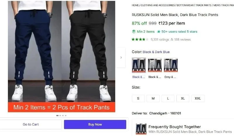 Men's Track Pants at ₹123