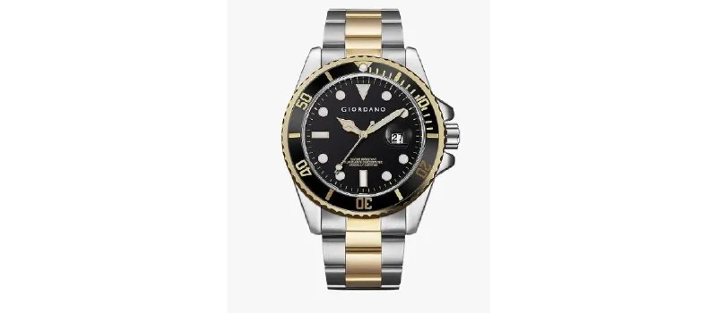Giordano Wrist Watch Metal Strap 3 Hand Mechanism GD at ₹3,498