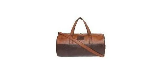 FUR JADEN Tan Leatherette Gym Bag, 23L at ₹398