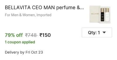 Bellavita Perfume Pack Of 2 at ₹150