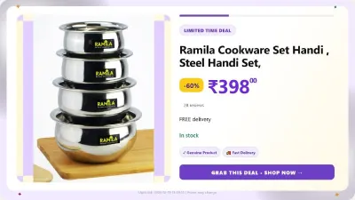 Steel Handi Set at ₹398