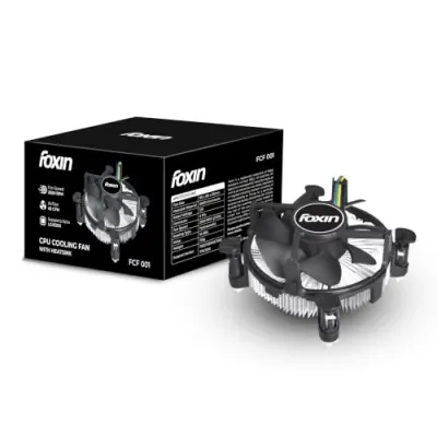 Foxin FCF 001 CPU Cooling Fan | CPU Cooler 90mm | Hydramatic Bearing | 2500 RPM & Airflow 45 CFM | 4-Pin PWM Connector | Compatible with Int at ₹175