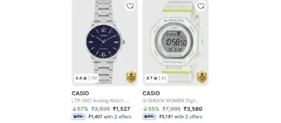 Casio Watches Upto 70% Off