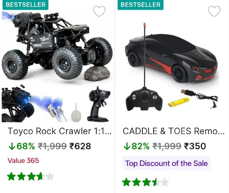 Loot: Kid's Remote Control Car from ₹350