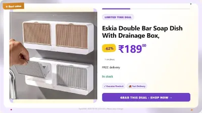 Plastic Soap Holder (White + Grey) at ₹189
