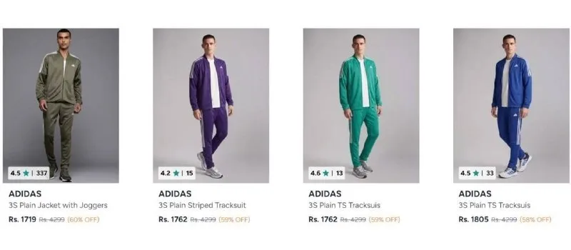 Adidas Tracksuits For Men at ₹1,719