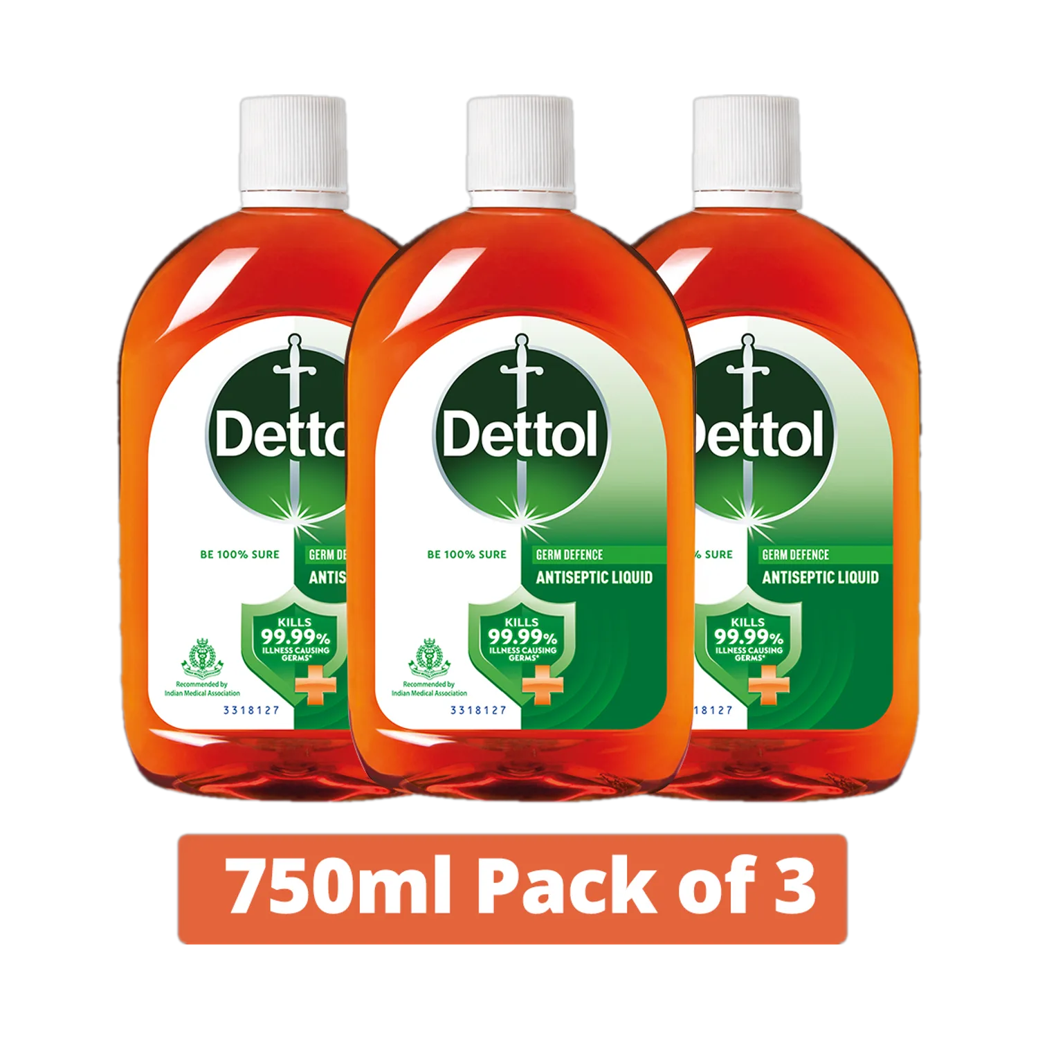Dettol Antiseptic Liquid Pack of 3 at ₹717