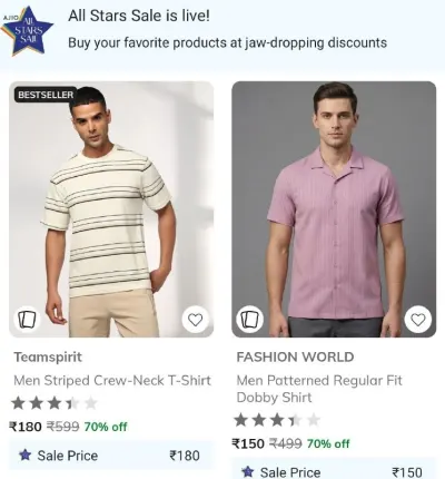 Topwear Clothing Under at ₹754