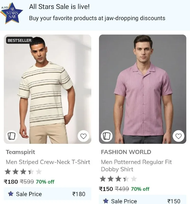 Topwear Clothing Under at ₹754