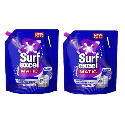 Surf Excel Matic Liquid Detergent 3 kg for Front Load (Pack of 2) at ₹799