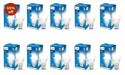 Philips 9-Watts B22 LED Cool Day White LED Bulb, Pack of 10 at ₹542