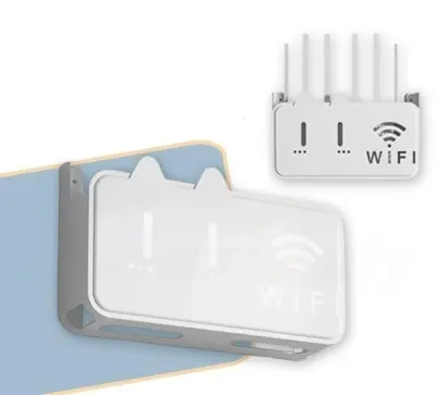 Self-Adhesive WiFi Storage Box, WiFi Router Holder Case Wall Mount-Universal Wall Shelf for Modem at ₹269
