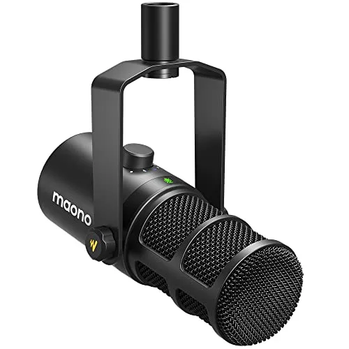 MAONO Dynamic Microphone, USB/XLR Podcast PC Microphone with Software, EQ,Tap-to-Mute, Headphone Jack, Gain Knob & Volume Control, Studio Mi at ₹7,064