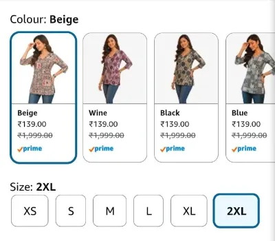 Women's Cotton Short Kurti Soft & Breathable Straight Kurti for Women at ₹139