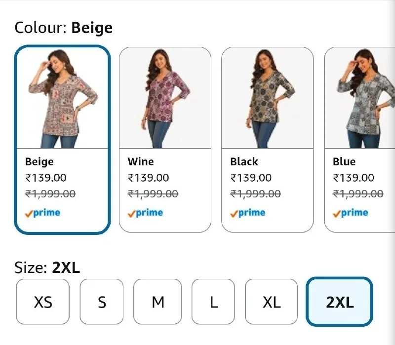 Women's Cotton Short Kurti Soft & Breathable Straight Kurti for Women at ₹139