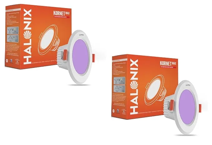 Halonix 3W Purple Junction Box led downlighter | Cut Out- 2.15 inch, Dia- 3.22, Height- 1.96 inch | PF-: >0.50, CRI- >80 | Led Ceiling Light at ₹93