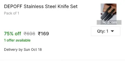 DEPOFF Stainless Steel Knife Set at ₹169