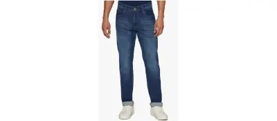 Peter England Men's Tapered Fit Mid Rise Classic Tape Stretchable Twill Jeans at ₹999