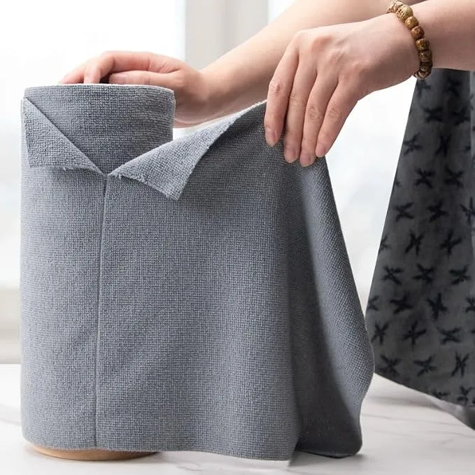 Shine Microfiber Cleaning Cloth Roll, 50Pcs, 10000 Times Washable - 10X Cheaper Than Paper Kitchen Towel Roll - Ultra Absorbent Lint Free Mi at ₹249