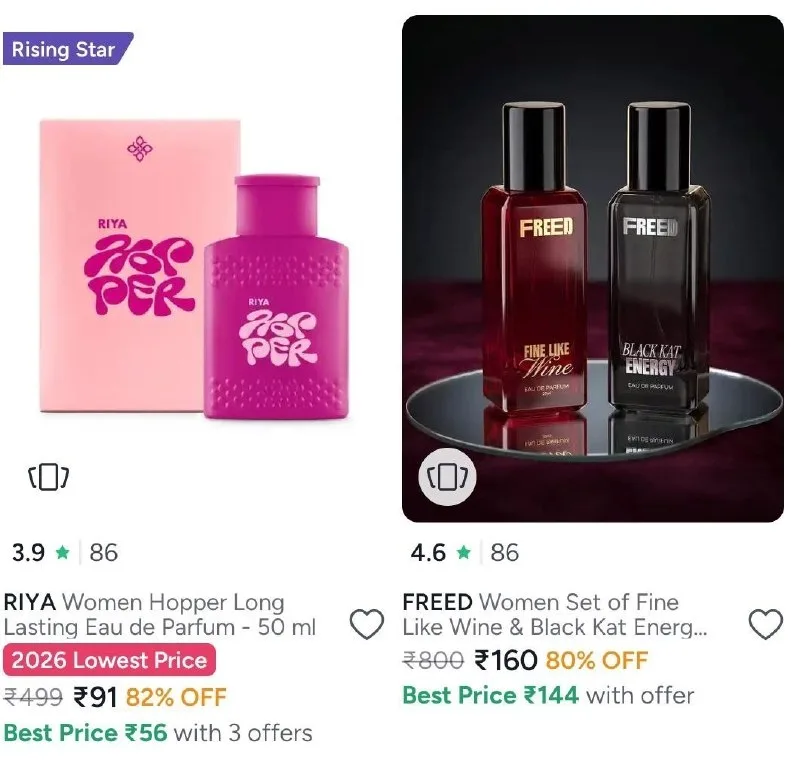 UPTO 80% Off on Branded Perfumes Starting At ₹₹91