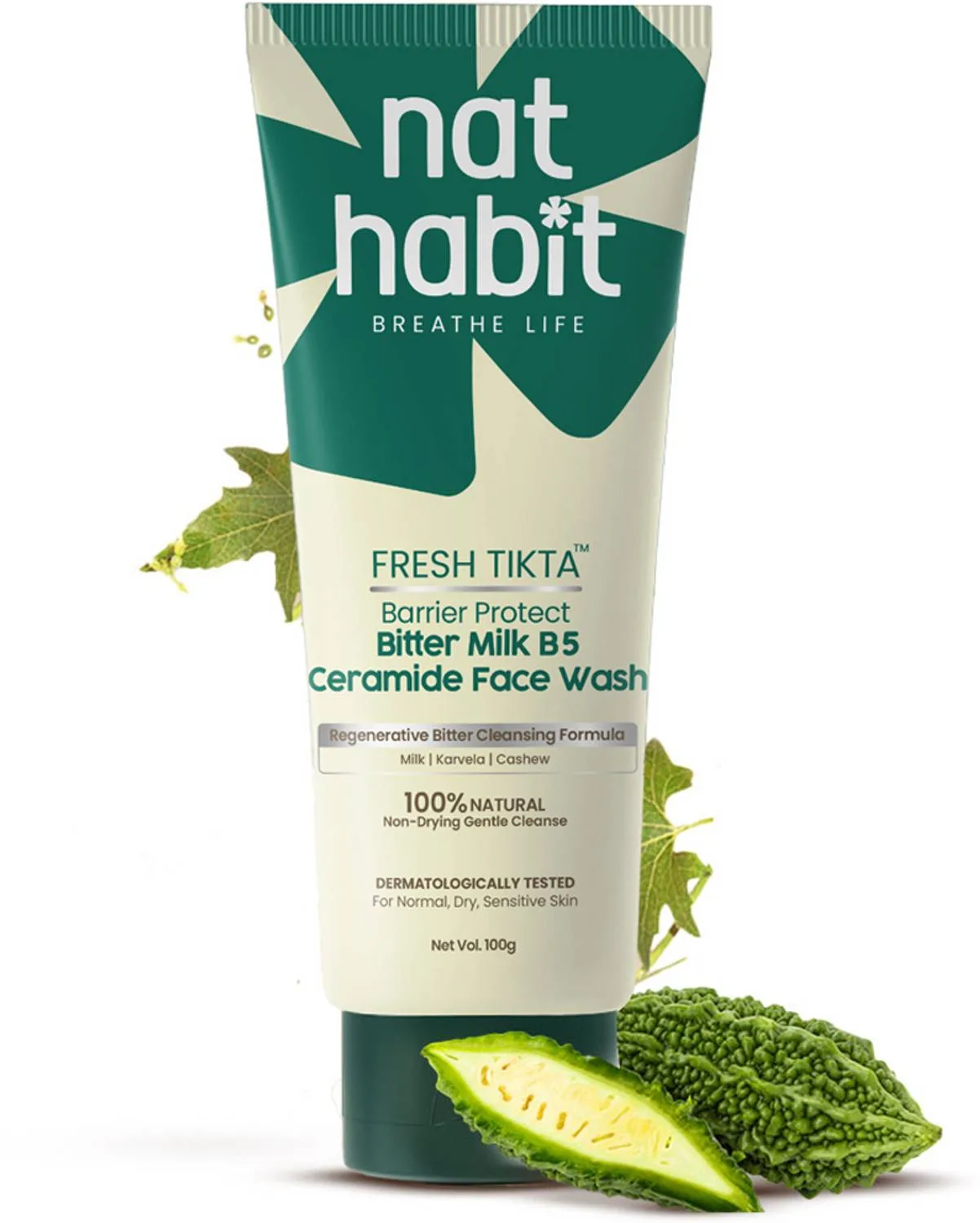 Nat Habit Acne Control & Glowing Skin Purifying Bitter Milk Face Wash (100g) at ₹185