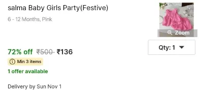 salma Baby Girls Party(Festive) at ₹136