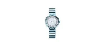 Titan Quartz Analog Blue Dial Stainless Steel Strap Watch for Women-NS95162QM02 at ₹4,885